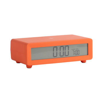 Budík Berlín LCD s nabíjačkou Karlsson KA6156OR, oranžová
